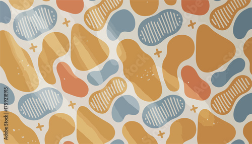 Abstract shapes pattern colorful design