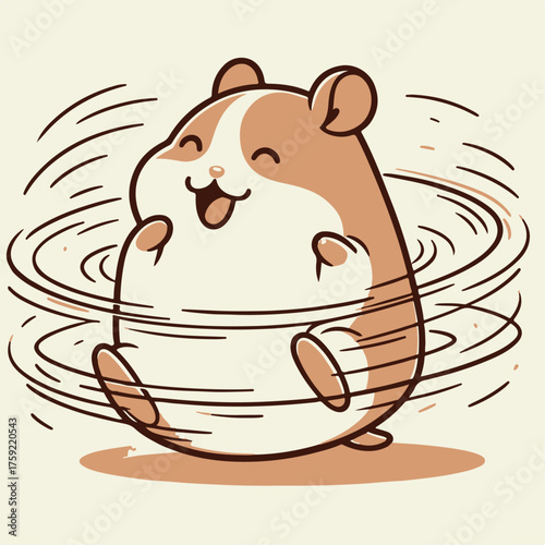 Cute cartoon hamster illustration