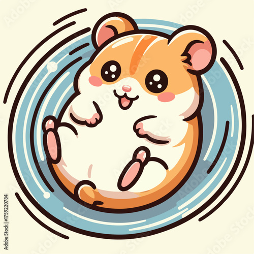 Cute cartoon hamster illustration