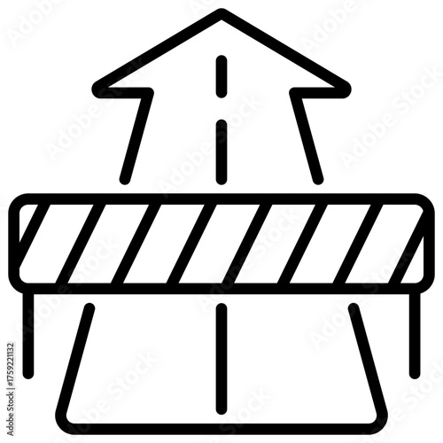 Fototapeta Barrier Outline Icon