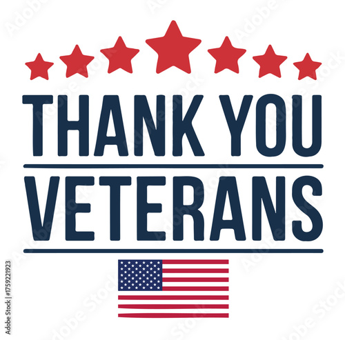 Image of a patriotic message, thanking veterans for their service and sacrifice to the nation.