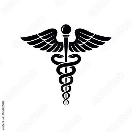 Caduceus Symbol Healthcare and Medicine Vector Illustration