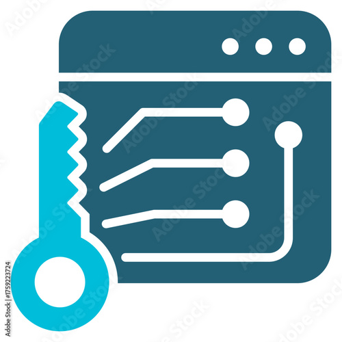 Access Glyph Blue Icon