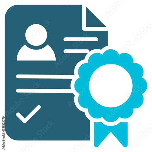 License Glyph Blue Icon