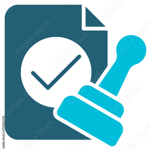 Permit Glyph Blue Icon