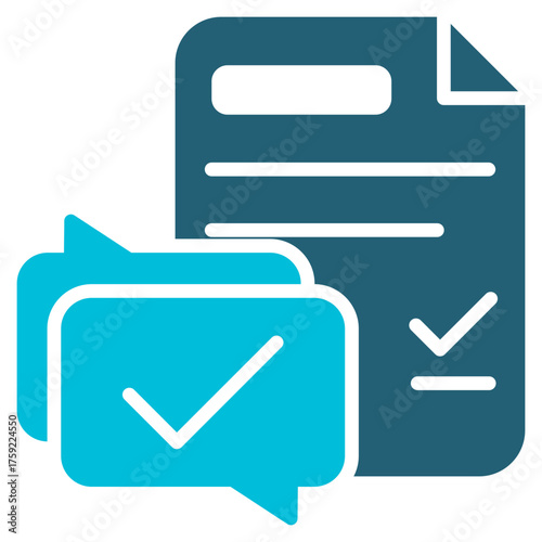 Agreement Glyph Blue Icon