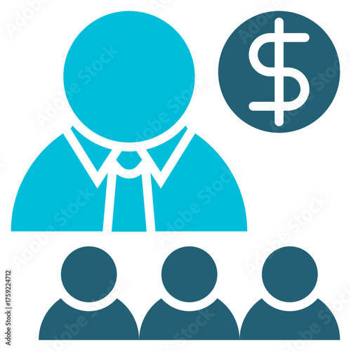 Monopoly Glyph Blue Icon