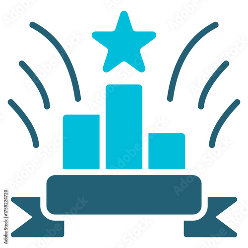 Competition Glyph Blue Icon