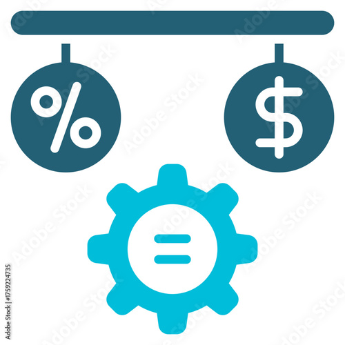 Equality Glyph Blue Icon