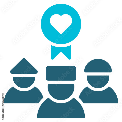 Inclusivity Glyph Blue Icon