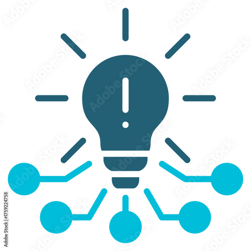 Innovation Glyph Blue Icon