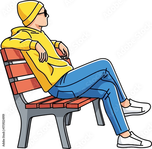 urban leisure a person takes a moment to watch