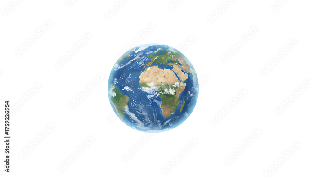 Fototapeta premium earth illustration isolated on white background