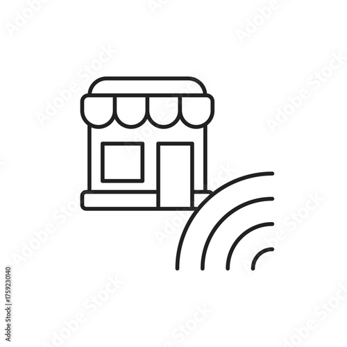 Franchise Icon, Multi-Store Business UI Element.