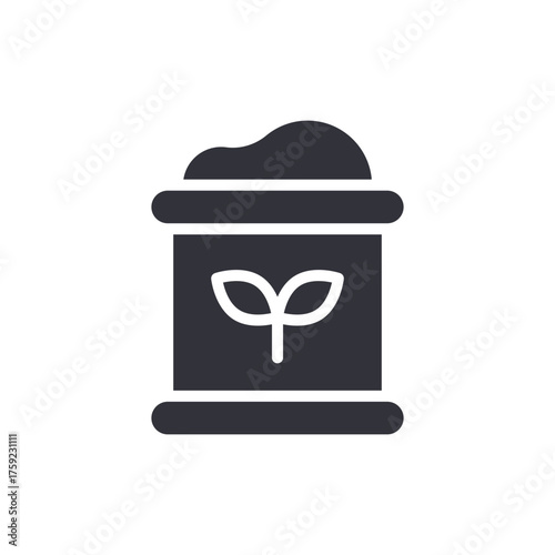 Fertilizer Container Sprout Sign Organic Growth Gardening