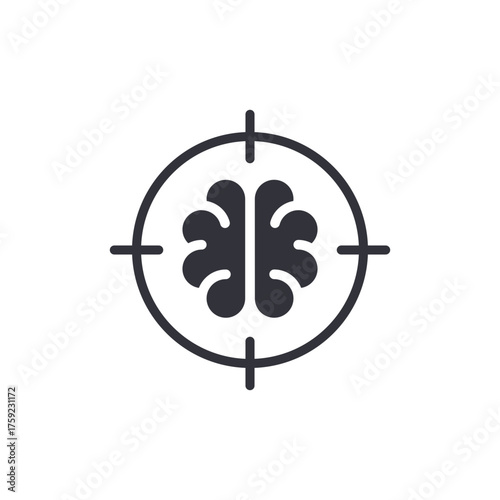 Targeting Brain Intellect Focus Mind Intelligence Icon