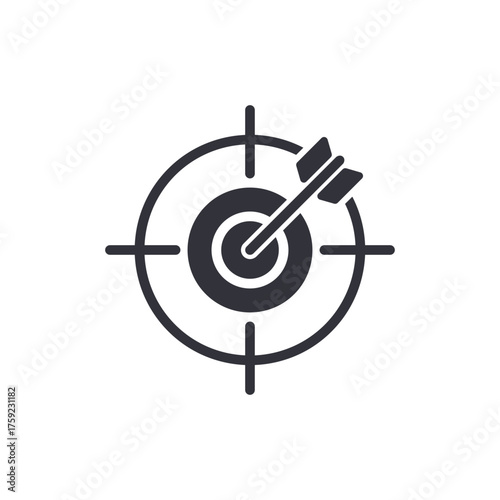 Arrow Hitting The Target Graphic Precision Aiming Concept