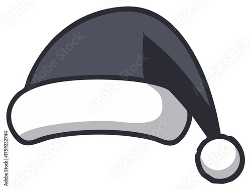 Santa Hat Illustration with Pom Pom for Christmas Celebrations