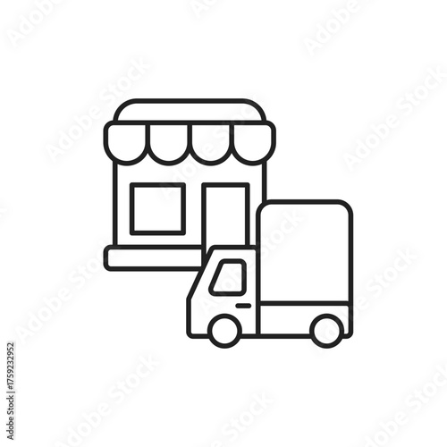 Delivery Icon, Storefront Shipping Presentation Asset.