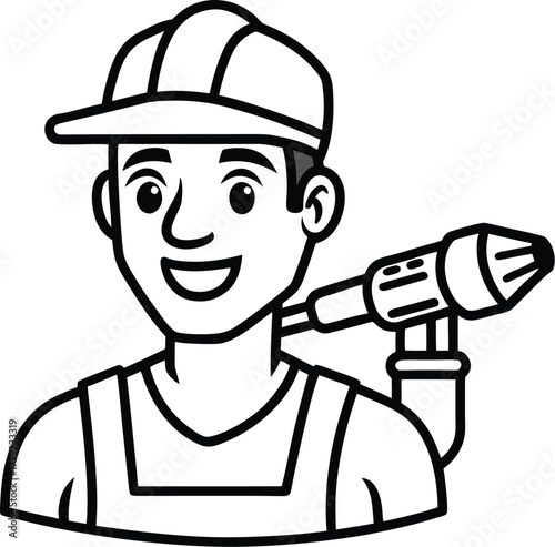 construction worker with hammer