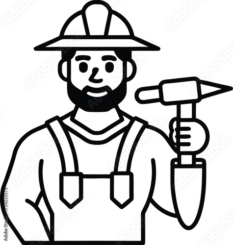 man with hammer