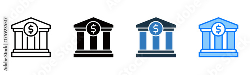 Bank icon multiple style 