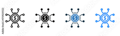Digital Currency icon multiple style 