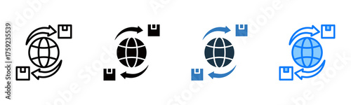 Global Trade icon multiple style 