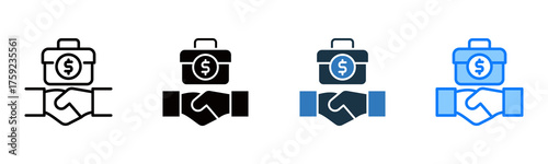 Business Partnership icon multiple style 