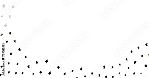 Scattered Stars on White Background