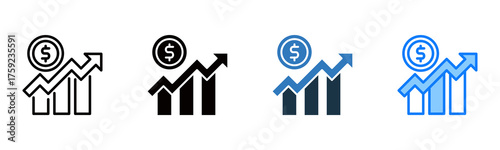 Growth icon multiple style 