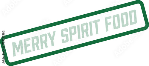 Merry Spirit Food stamp promoting festive culinary offerings and generous holiday meal donations