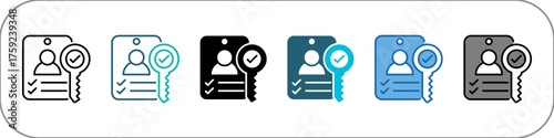 Credential Icon Pack Multistyle Illustration
