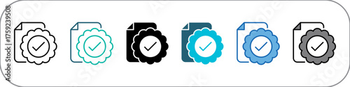 Validation Icon Pack Multistyle Illustration