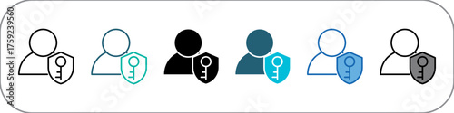 Authentication Icon Pack Multistyle Illustration