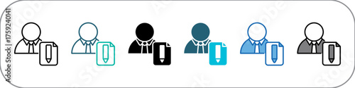 Officer Icon Pack Multistyle Illustration