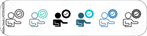 Approver Icon Pack Multistyle Illustration