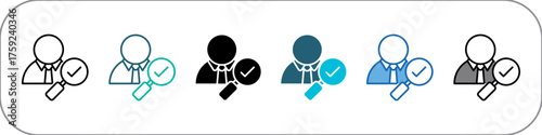Validator Icon Pack Multistyle Illustration