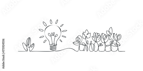 Lightbulb blooms with floral inspiration