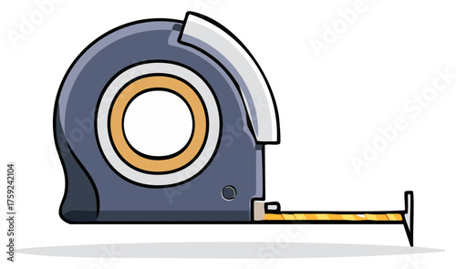 Vector Measuring Tape Tool for Construction DIY and Home Improvement