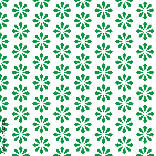 seamless pattern with green flowers