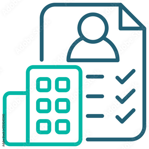 Mandate Outline Blue Icon
