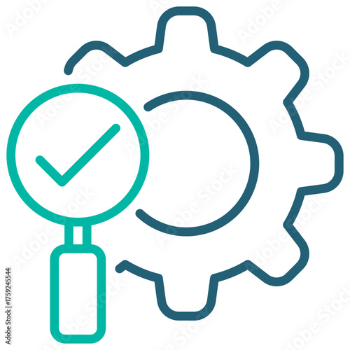 Verification Outline Blue Icon