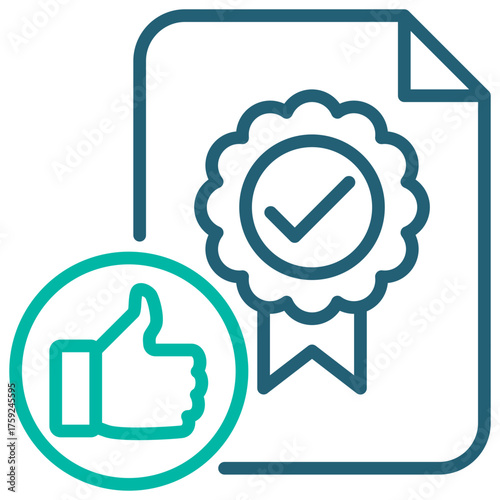 Confirmation Outline Blue Icon
