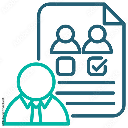 Assigner Outline Blue Icon