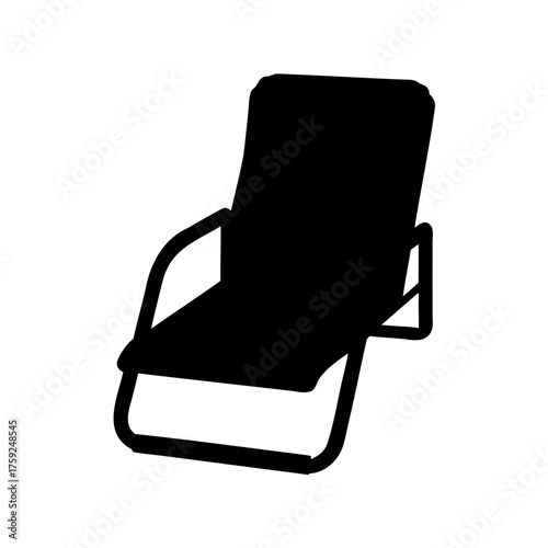 Silhouette illustration of a modern lounge chair perfect for relaxation indoors