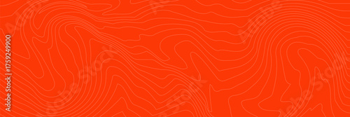 Abstract Seamless Pattern with Linear Stylized Salmon Fish Fillet Texture. Vector Background for Fish Packaging