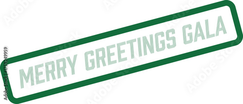 Merry Greetings Gala invitation stamp for high end charity events and festive parties