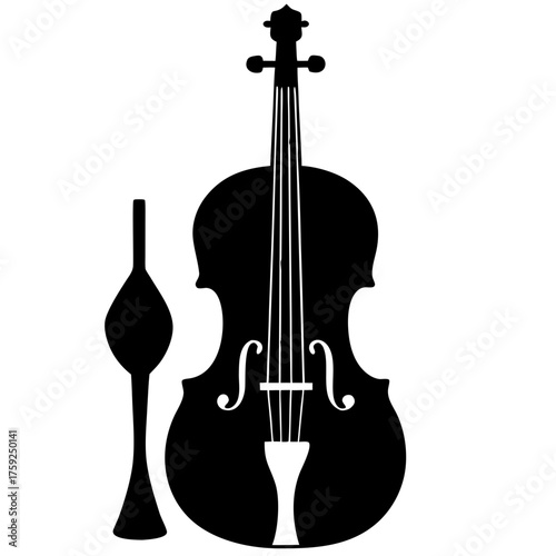 violin isolated on white