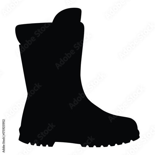 Women's high-end warm & comfortable snow boots Silhouette, Vector, Illustration